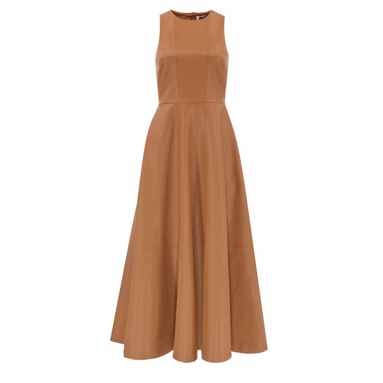 England Vegan Leather Midi Dress image number null