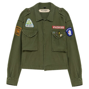 Old Glory Field Cropped Jacket With Pins And Patch