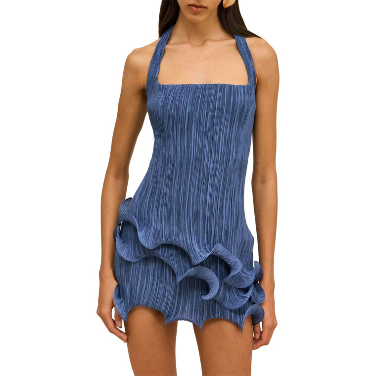 Marsa Sleeveless Plisse Mini Dress image number null