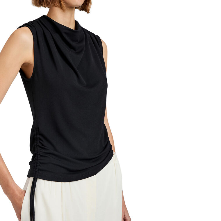 Elna Sleeveless Cowl Neck Top In Crepe Jersey image number null