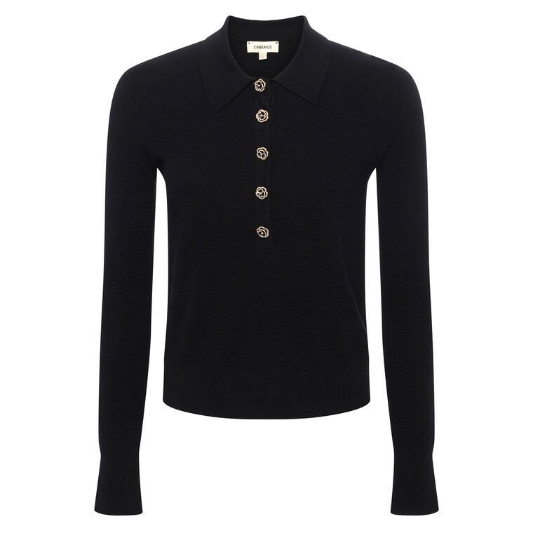 Sterling Jeweled Collar Sweater image number null