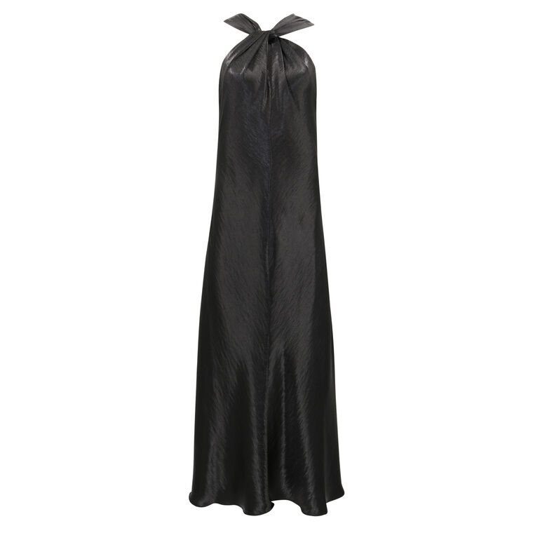 Mayanna Satin Halter Maxi Dress image number null