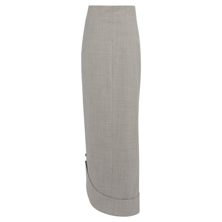 Asymmetrical Skirt with Jacket Collar image number null