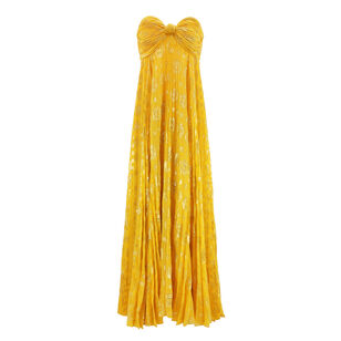 Solei Strapless Pleated Maxi Dress