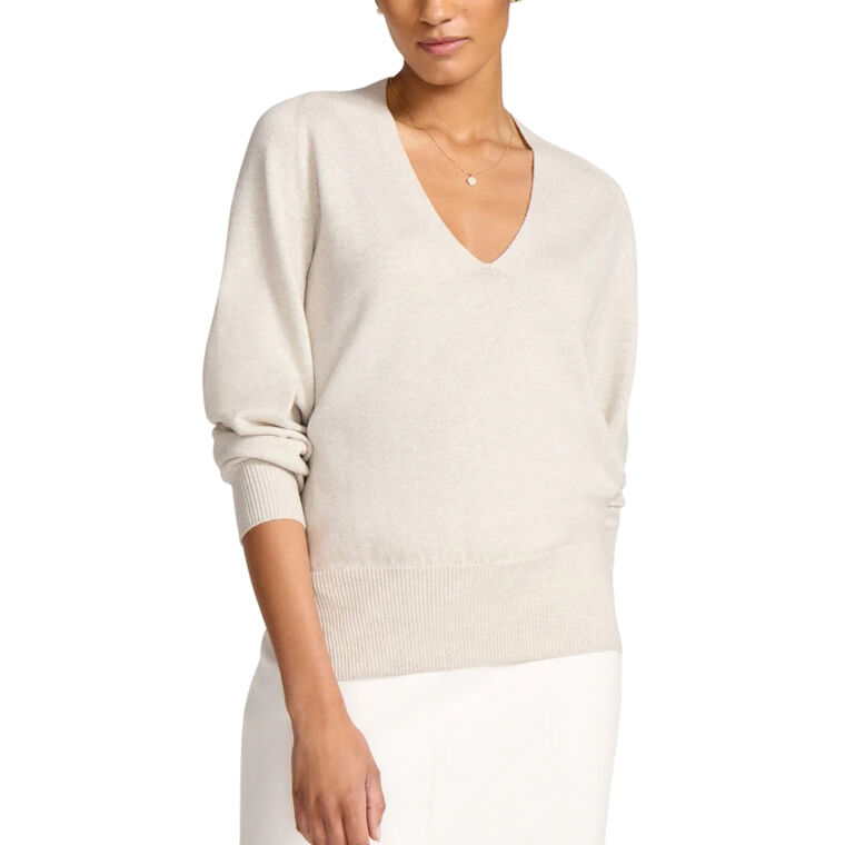 The Estelle Vee Long Sleeve Pullover Sweater image number null