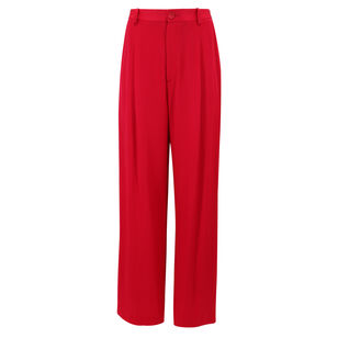 Pleated Doubleface Satin Relaxed Pant