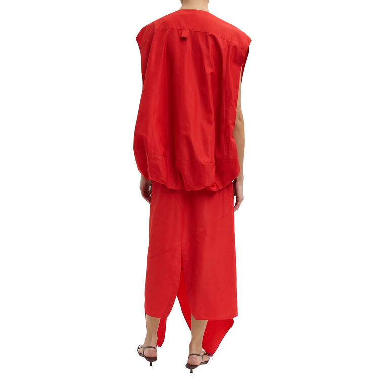Italian Sporty Nylon Tie Midi Skirt image number null