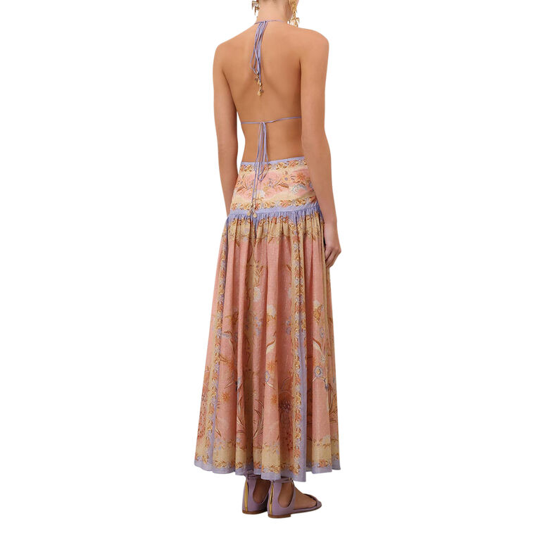 Indra Plunge Halter Maxi Dress image number null