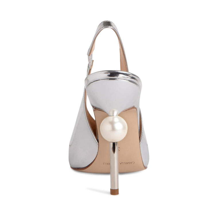 Lucia Metallic Sling With Sphere Heel image number null