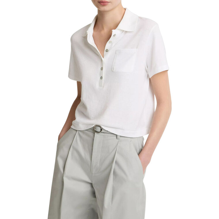 Cotton Cropped Pocket Polo image number null