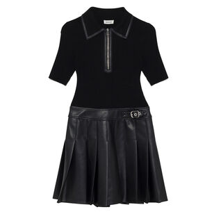 Linnie Knit Combo Short Sleeve Mini Dress