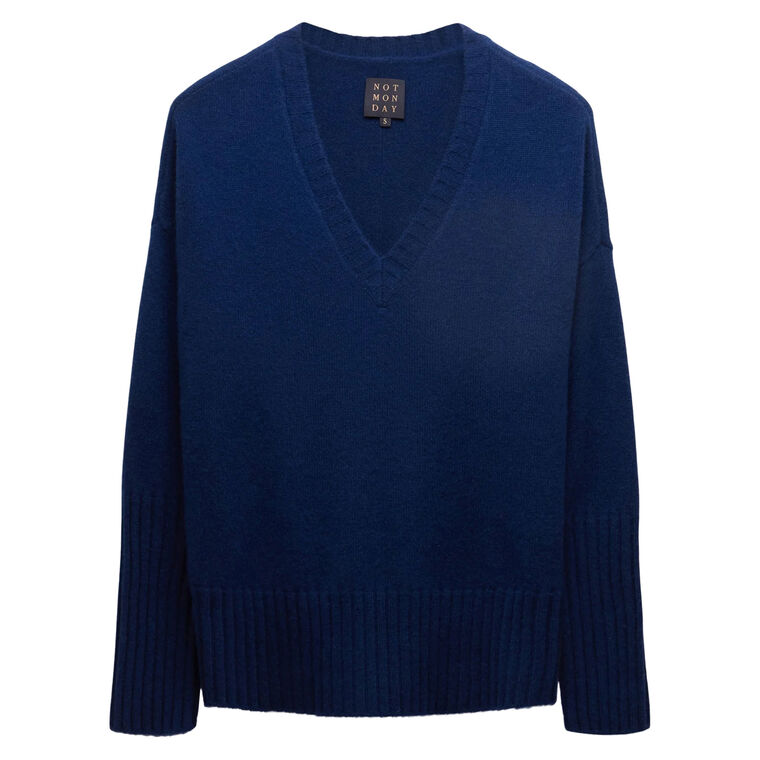 Ella Cashmere V-Neck Sweater image number null