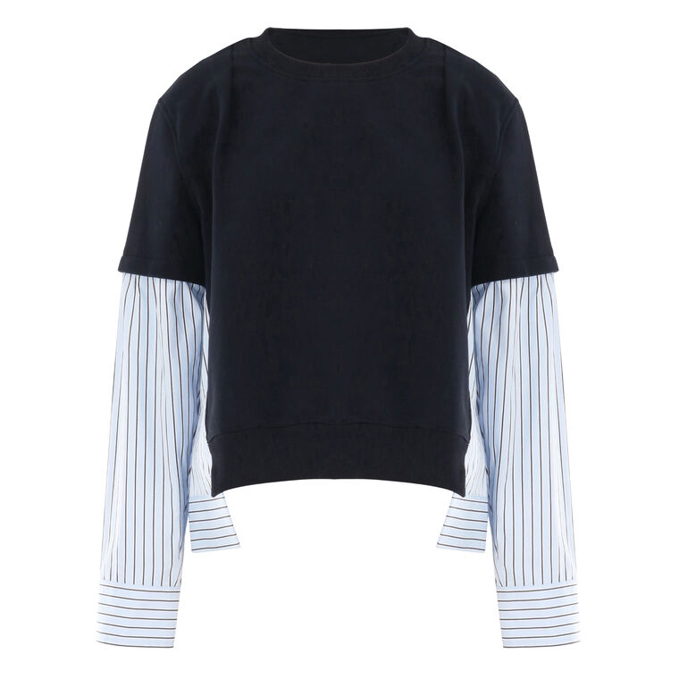 Long Sleeve Sweatshirt With Stripes image number null