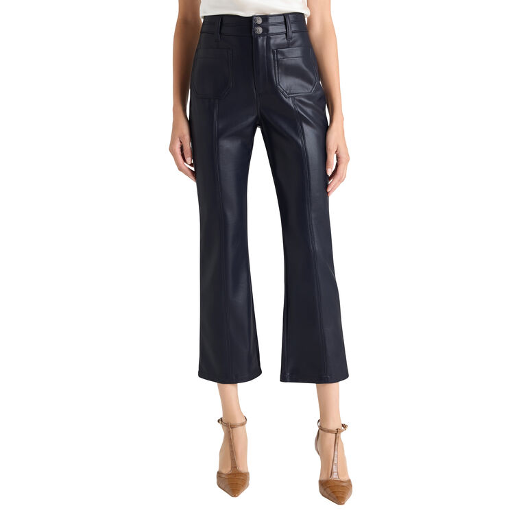 Vegan Leather Dorothea Kick Flare Pant image number null