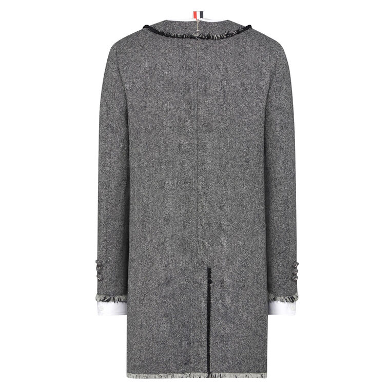 Solid Donegal Tweed Trompe L'Oeil Dress image number null