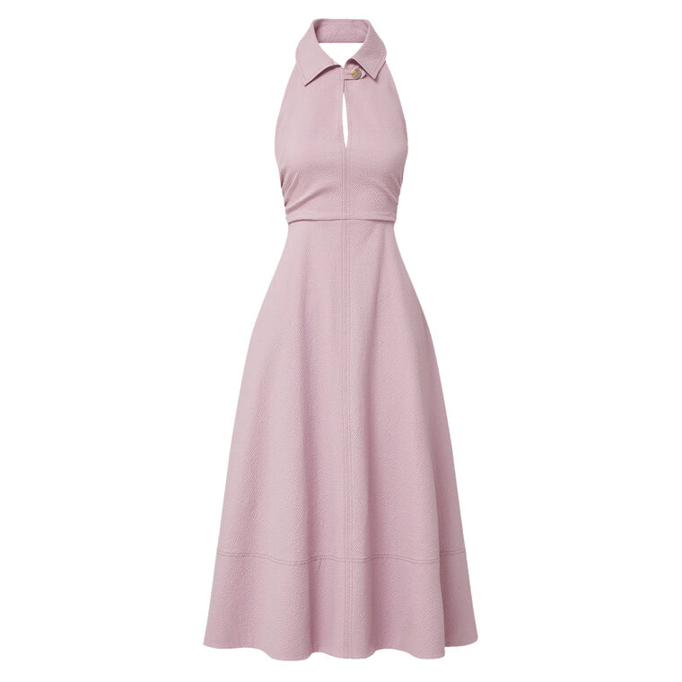 Mackey Seersucker Halter Midi Dress image number null