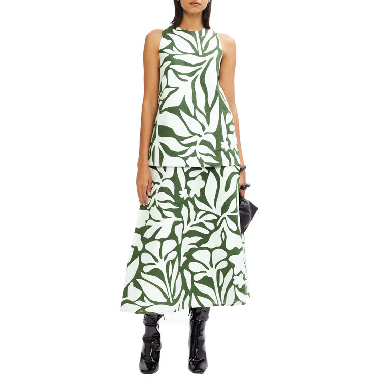 Cosmos Bloom Patch Midi Skirt image number null