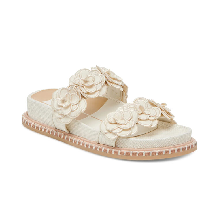 Sherla Floral Strap Raffia Sandal image number null