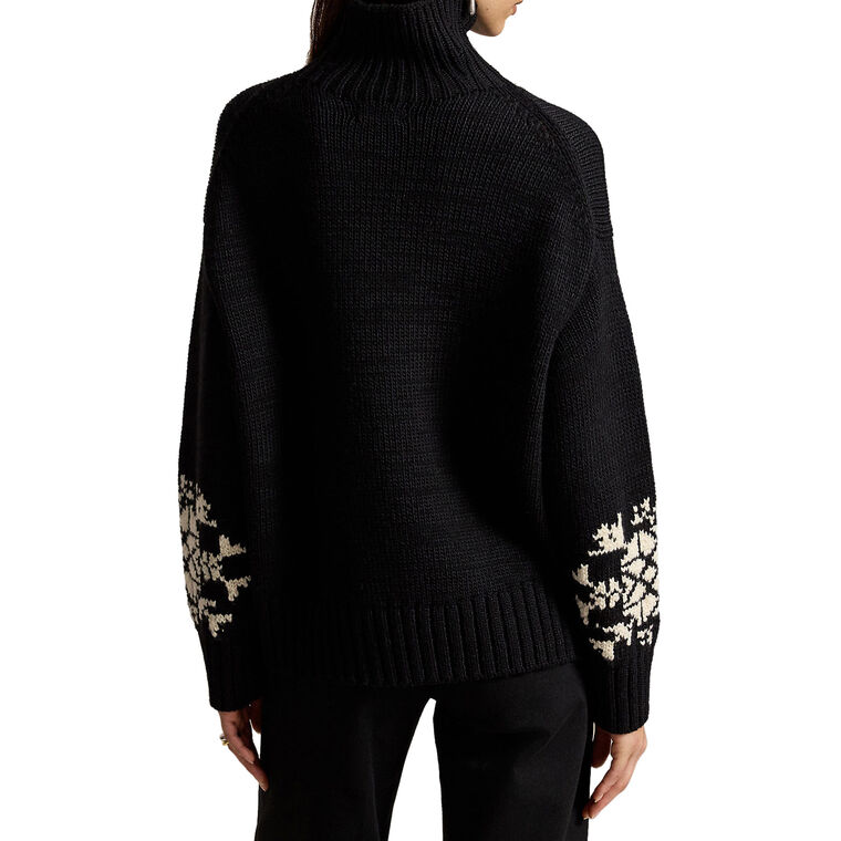 Wool Long Sleeve Turtleneck Sweater image number null