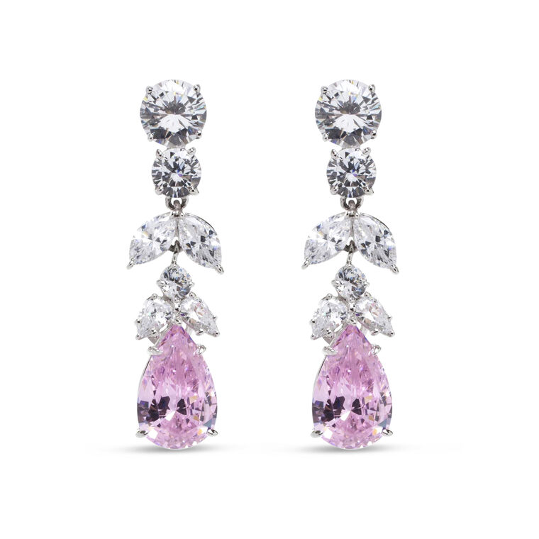 Round And Pear Shape Drop Earrings image number null