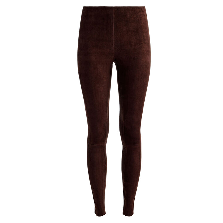 Lennox Mid-Rise Suede Legging image number null