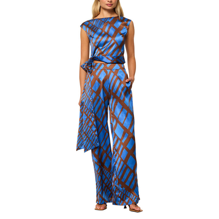 Ilana High-Rise Satin Pant image number null