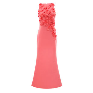 Scuba Floral And Crystal Gown