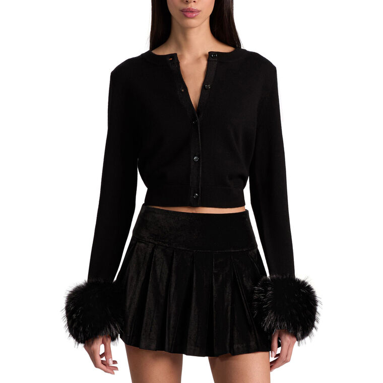 Dollie Faux Fur Cuff Cardigan image number null