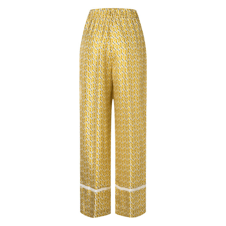 Emmy Wide-Leg Silk Pajama Pant image number null