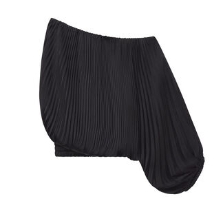 Mara Pleated Asymmetric One-Shoulder Top