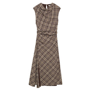 Burke Sleeveless Draped Midi Dress