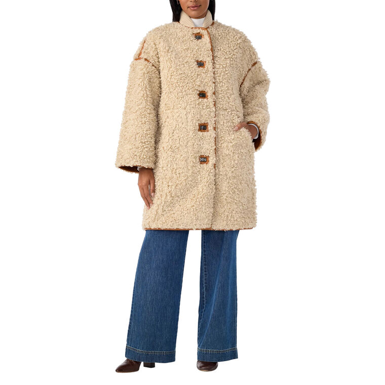 Spartan Faux Sherling Coat image number null