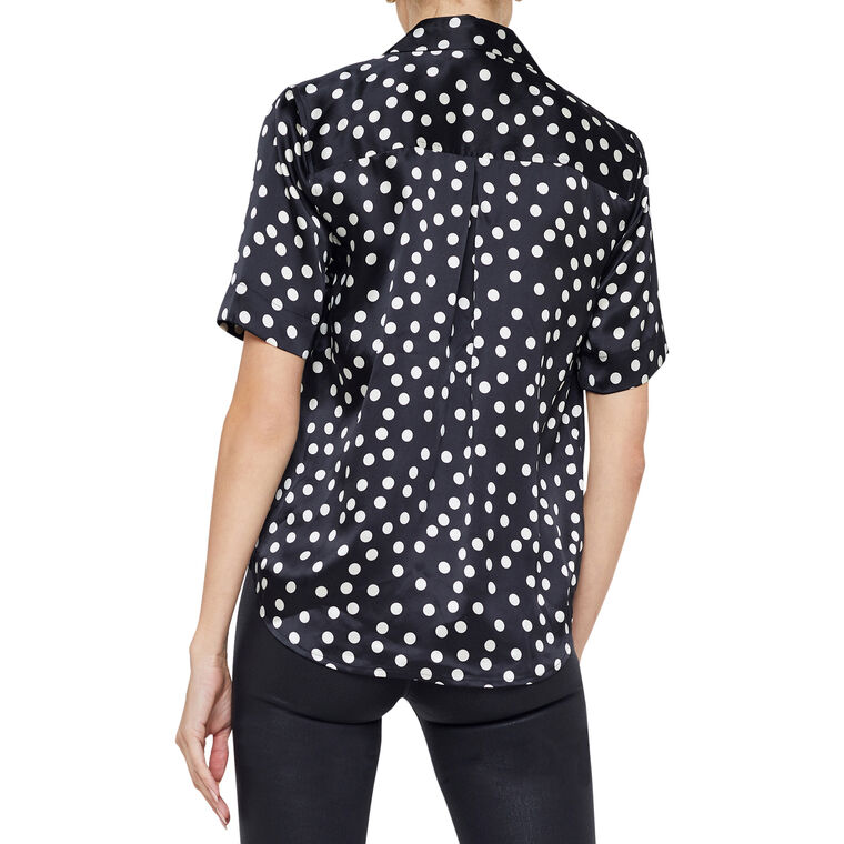 Ellah Short Sleeve Silk Blouse image number null
