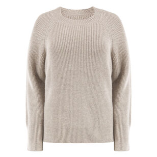 Spinks Ribbed Shimmer-Knit Sweater