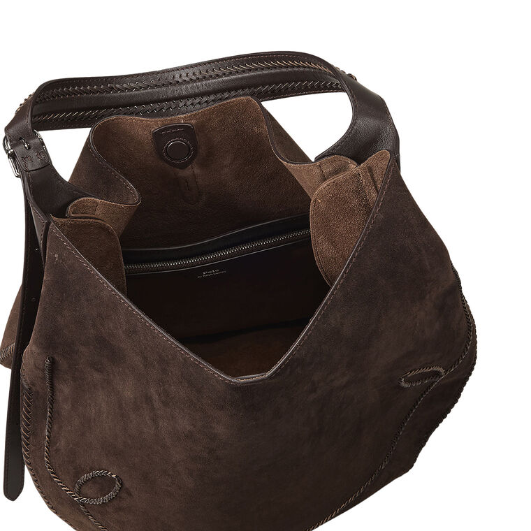 ID Suede Waist Stitch Shoulder Bag image number null
