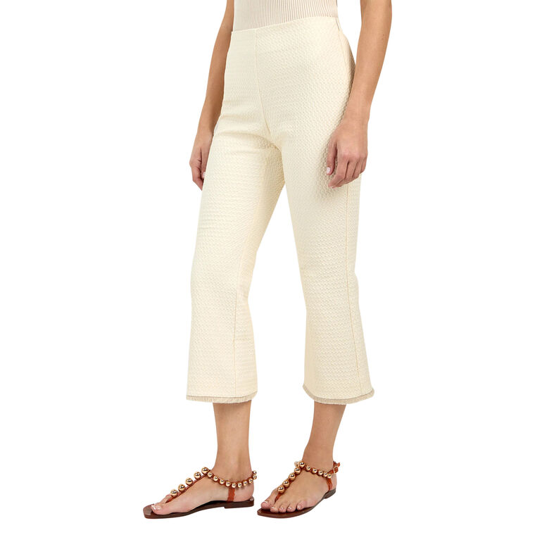 Gulf Cropped Flare Jacquard Pant image number null