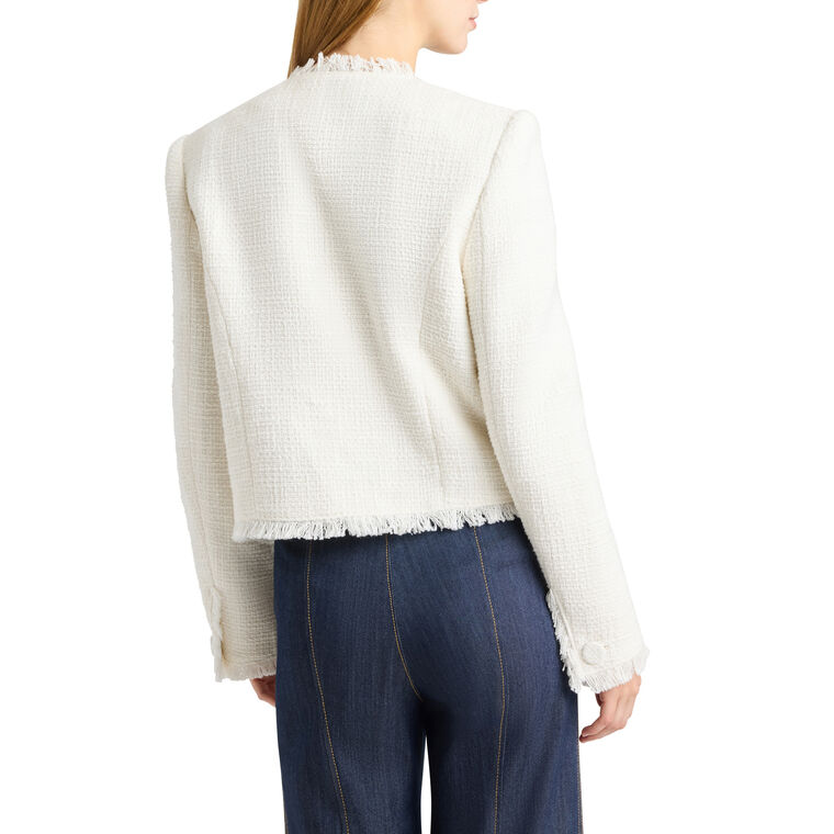 Christie Crunchy Flower Cropped Jacket image number null