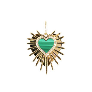 Elura Malachite Heart Pendant