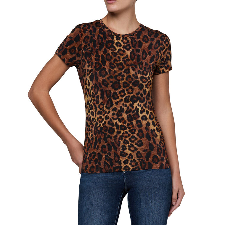 Ressi Leopard Crew T-Shirt image number null