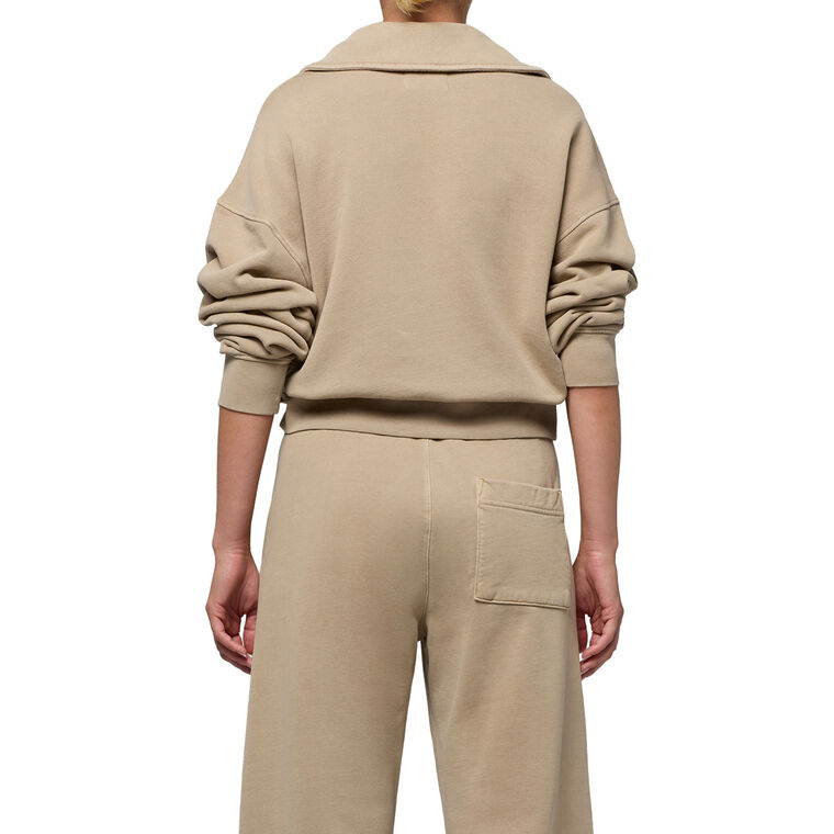 Trapeze Long Sleeve Collared V-Neck Pullover image number null