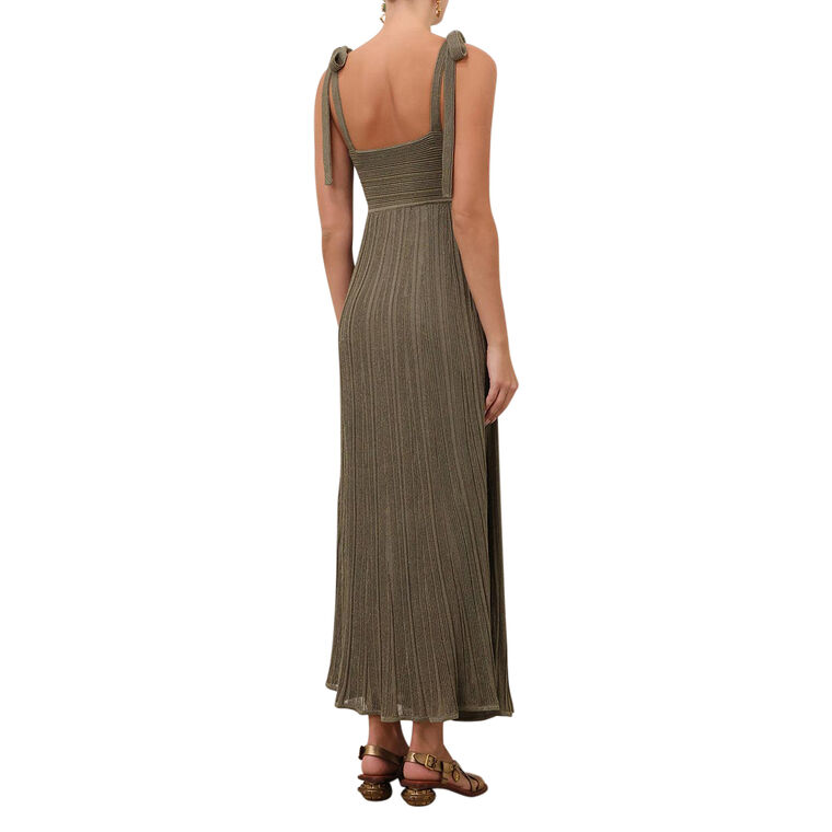 Wanderlust Sleeveless Metallic Maxi Dress image number null