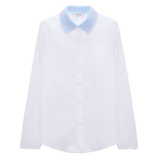 Powerful Ease Long Sleeve Knit Collar Blouse