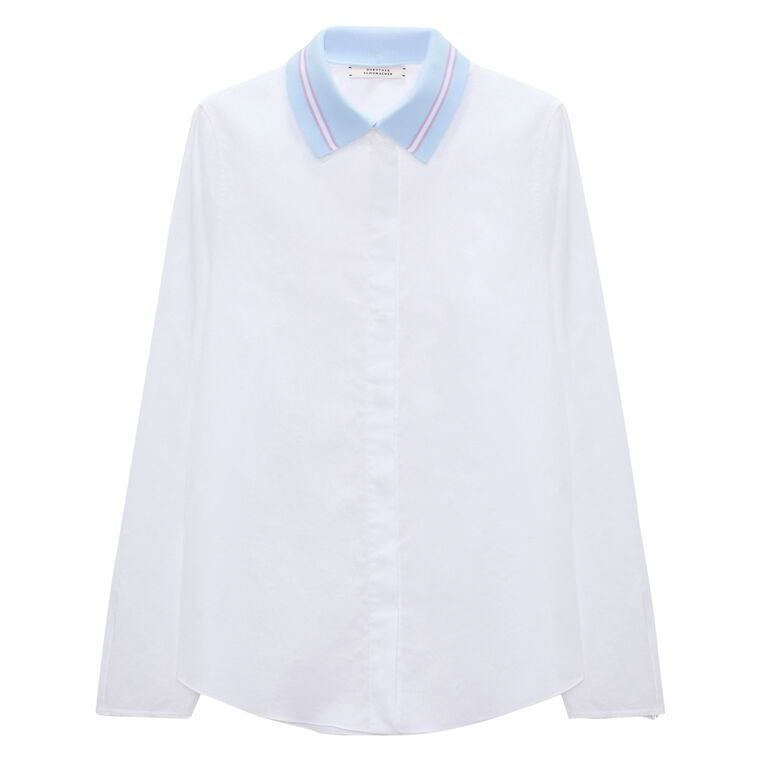 Powerful Ease Long Sleeve Knit Collar Blouse image number null