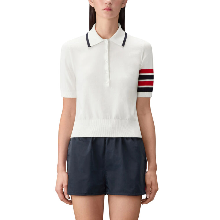 Jersey Stitch Hector Intarsia Short Sleeve Polo Top image number null