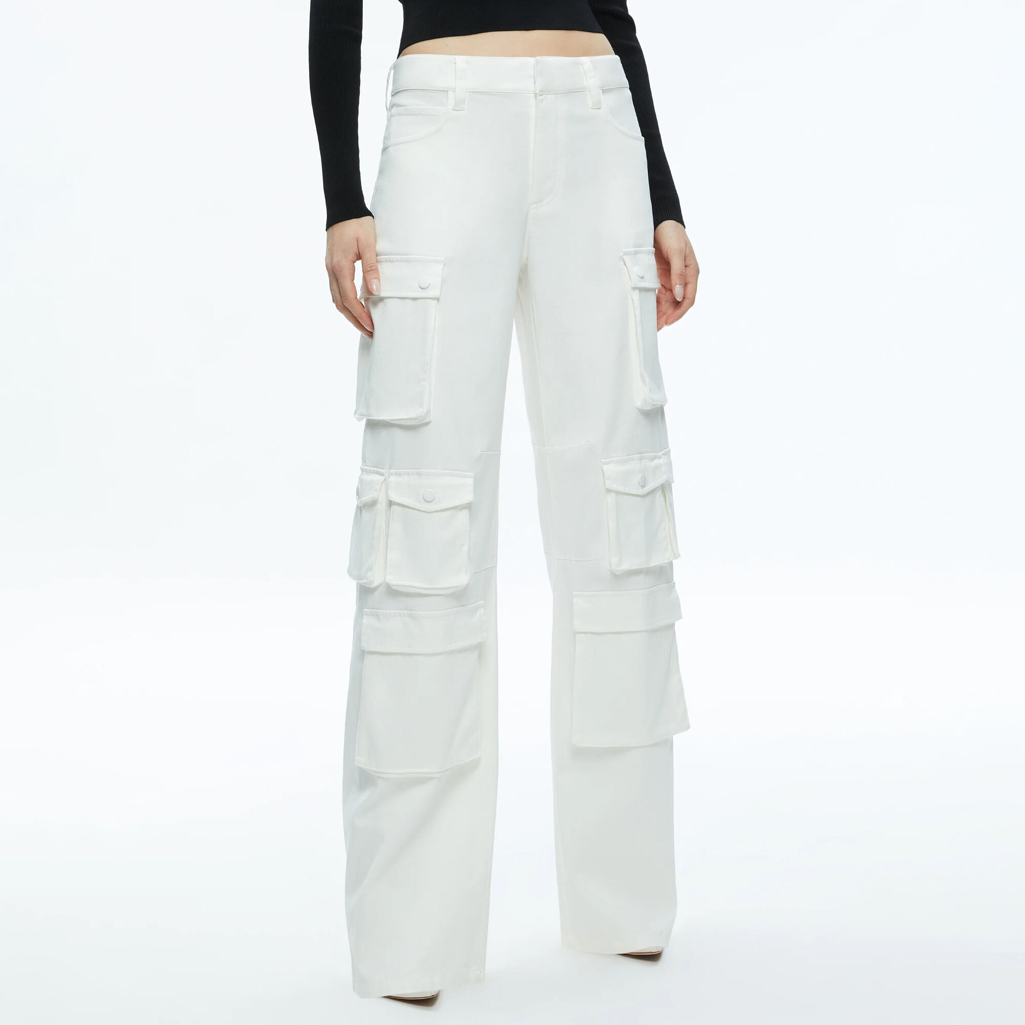 Alice + Olivia Olympia Mid Rise Baggy Cargo Pant | Tootsies