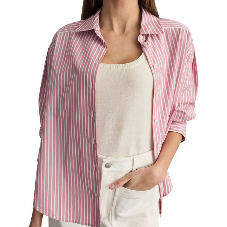 Emmy Striped Button-Up Top image number null