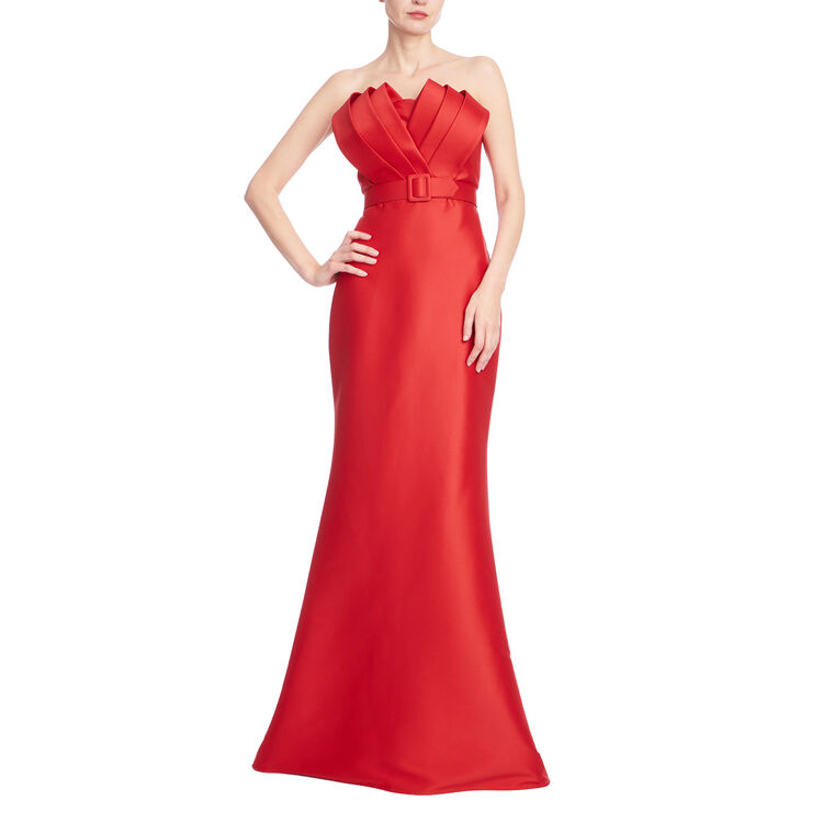 Belted Loop Bodice Gown image number null