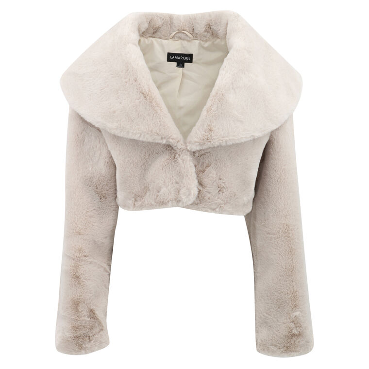 Danika Faux Fur Crop Jacket image number null