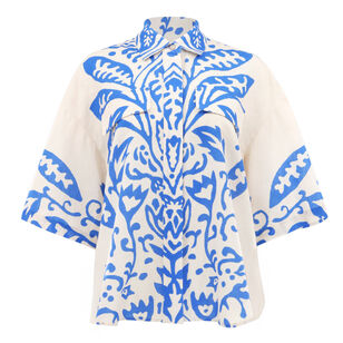 Farad Short Sleeve Button-Down Top