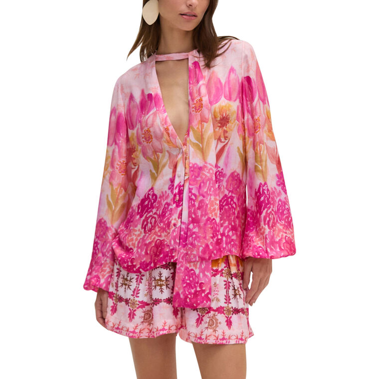 Sintra Long Sleeve Flower Shirt image number null